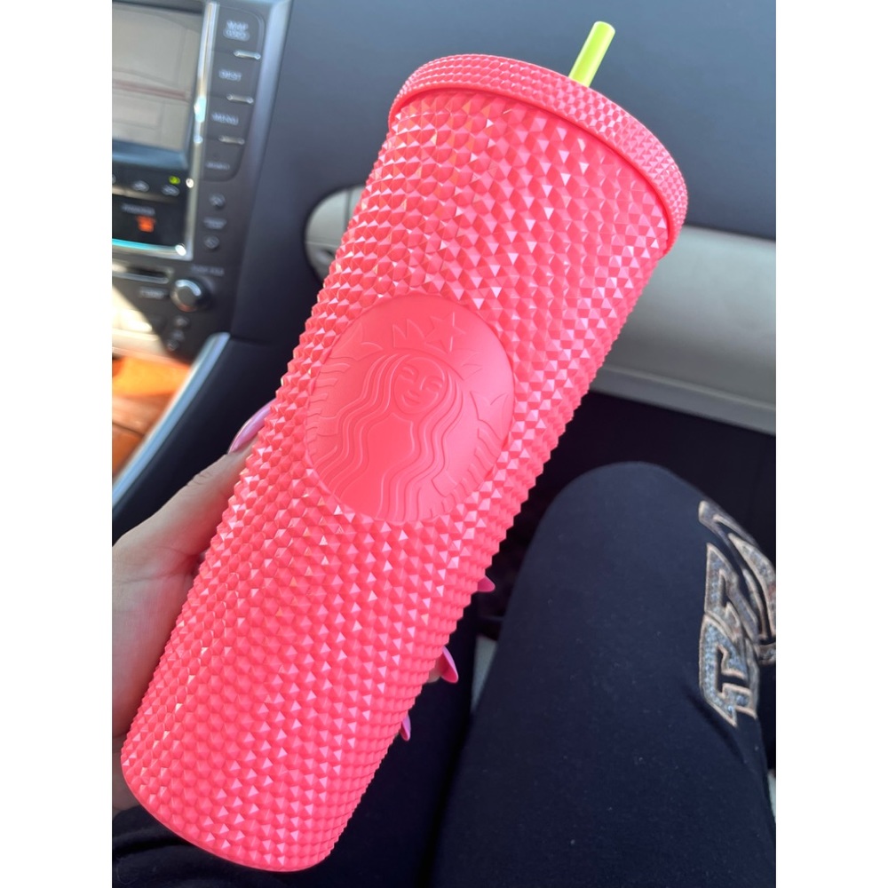 Starbucks 2022 Summer Glossy Dragonfruit Studded Cold Cup Tumbler
